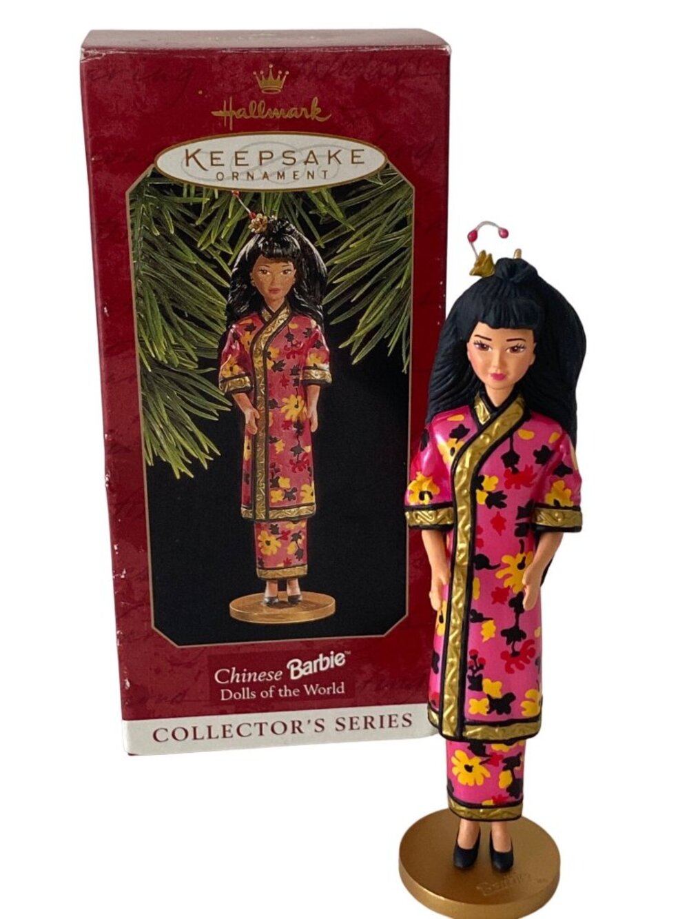Hallmark 1997 CHINESE BARBIE Dolls of the World Holiday Ornament QX6162